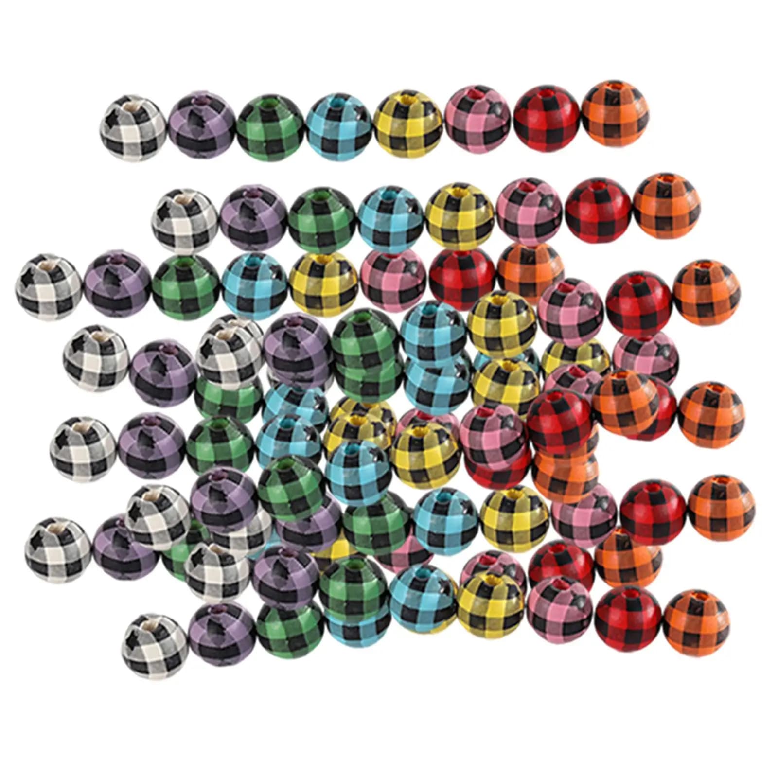 100 Pieces Natural Wooden Round Beads for Crafts Bracelets Farm Jewelry Making DIY Crafting Accessories