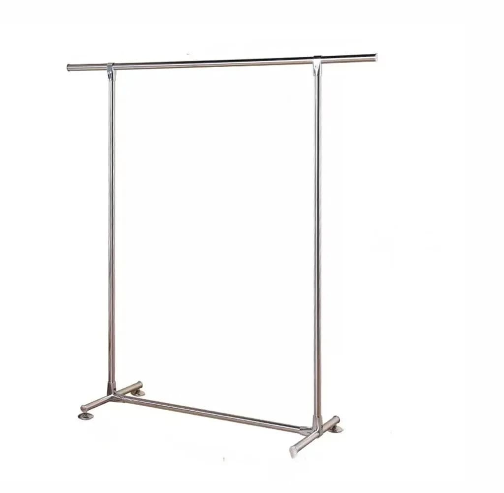 Stendibiancheria Retrattile a Palo Singolo in Acciaio Inox per Interni ed Esterni, 105-160cm