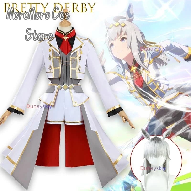Costume da Cosplay Femminile Umamusume Oguri Cap Cinderella Gray Kokkaai Race Day Outfit 2026 con Cappello e Stivali per Festa di Halloween