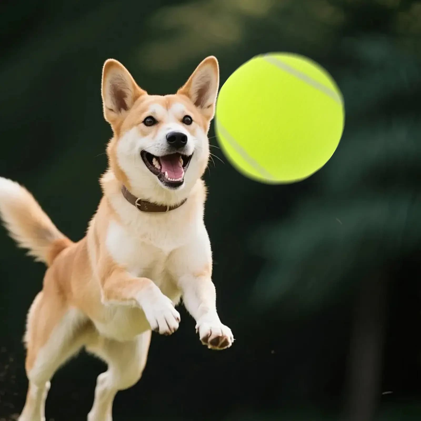 Inflatable Tennis Ball for Large Dogs Big Lightweight Dog Exercise Ball for Training Fetch Outdoor Interactive Pet Play