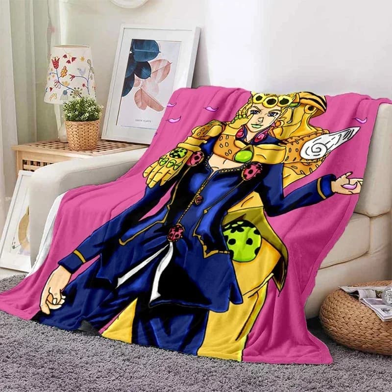 Jojo Anime Morbido Peluche Divano Letto Lancio Del Fumetto Picnic Coperte Sottili Moderna Coperta di Flanella Copertura Gedruckt Bettdecke Geschenk