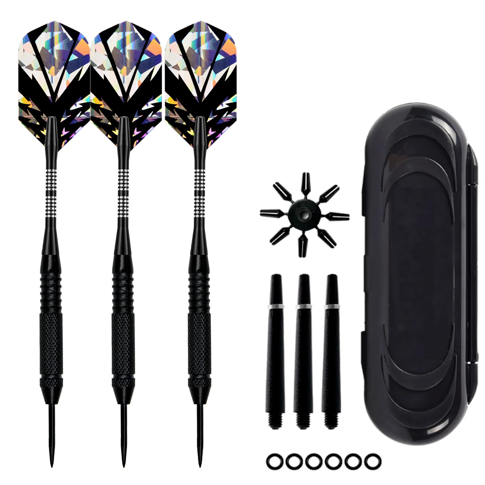Freccette professionali con punta in acciaio da 3 pezzi Freccette con ago in acciaio da 23 g con voli per freccette laser sottili di alta qualità per competizioni di giochi di freccette