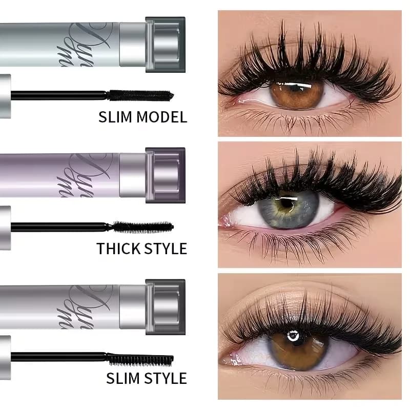 Waterproof Black Fiber Mascara, Suction Resistant, Long Lifespan, Without Cranes, 3 Applicators per Volume, Extension and Lifting of Eyelashes