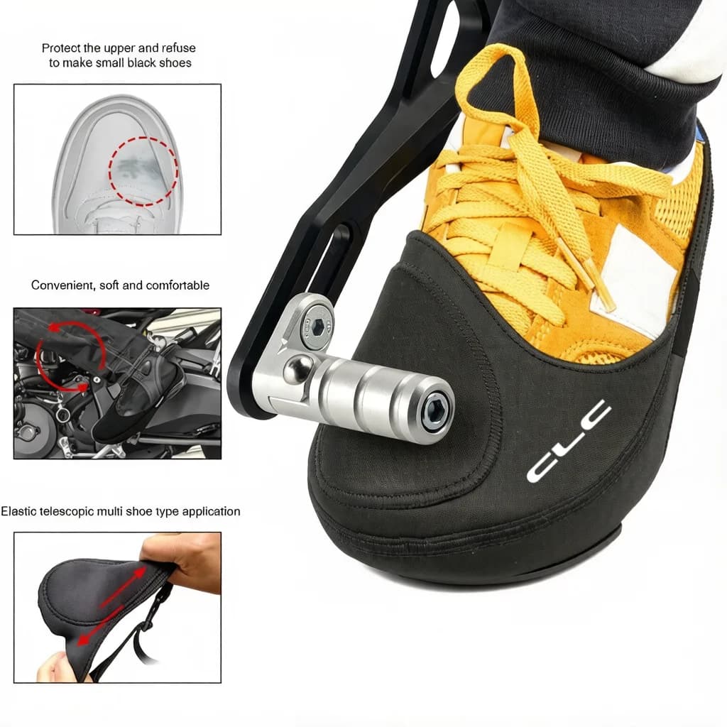 Protezione Leva Cambio Moto Antiscivolo Impermeabile Nera Leggera per CFMOTO CL-C450 CLC 450