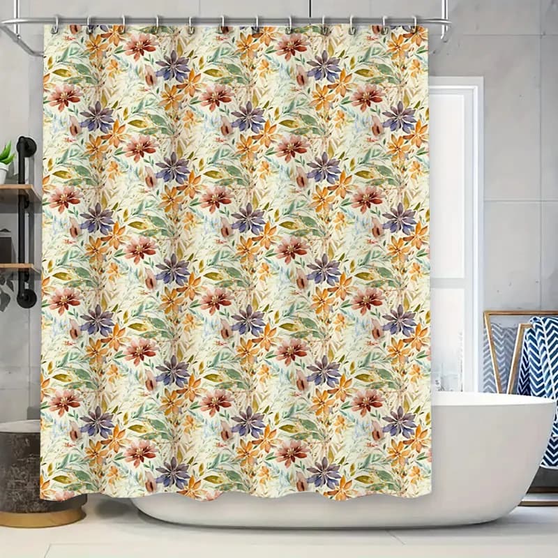 Forbici rosa Tenda da doccia Decorazione per parrucchiere per bagno Set tappetino da bagno di lusso con testo dorato Tessuto morbido 72 x 84 pollici gratuito
