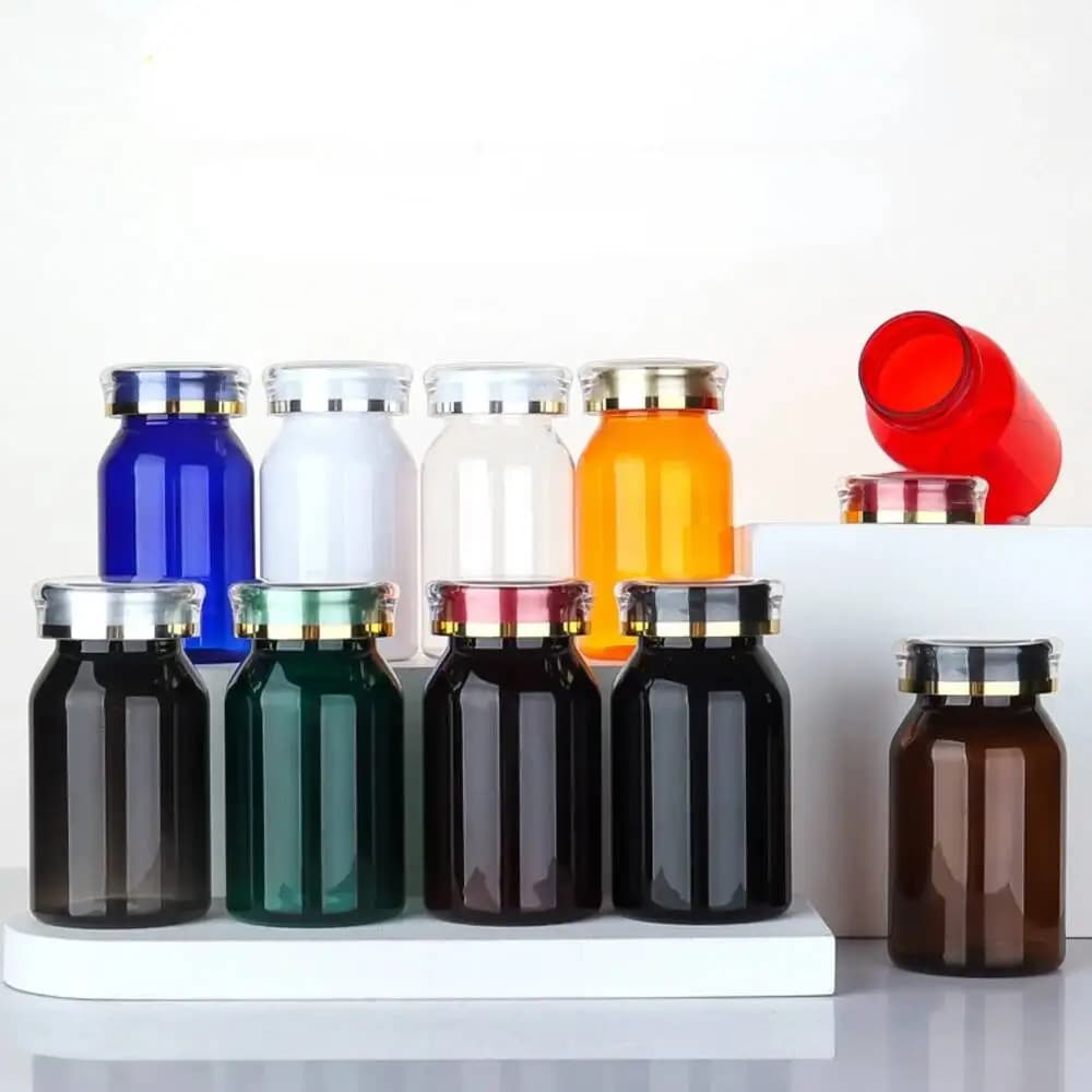 120ml salute capsula di medicina vuota a prova di luce Paket barattoli di plastica bottiglie minuscole conservazione delle spezie Mini contenitore 10 pezzi