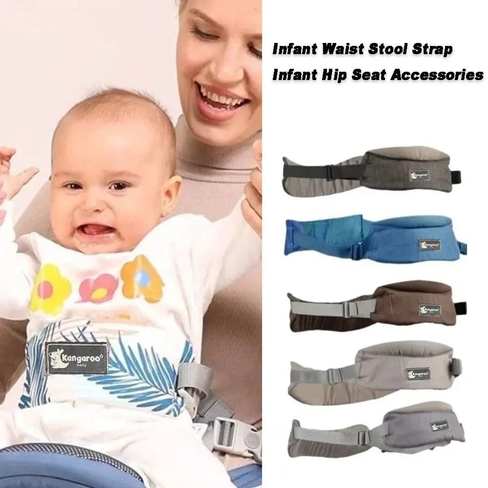 Marsupio dal design ergonomico, regolabile, traspirante, per sgabello in vita per neonati, con tracolla frontale per neonato, tipo di tenuta orizzontale