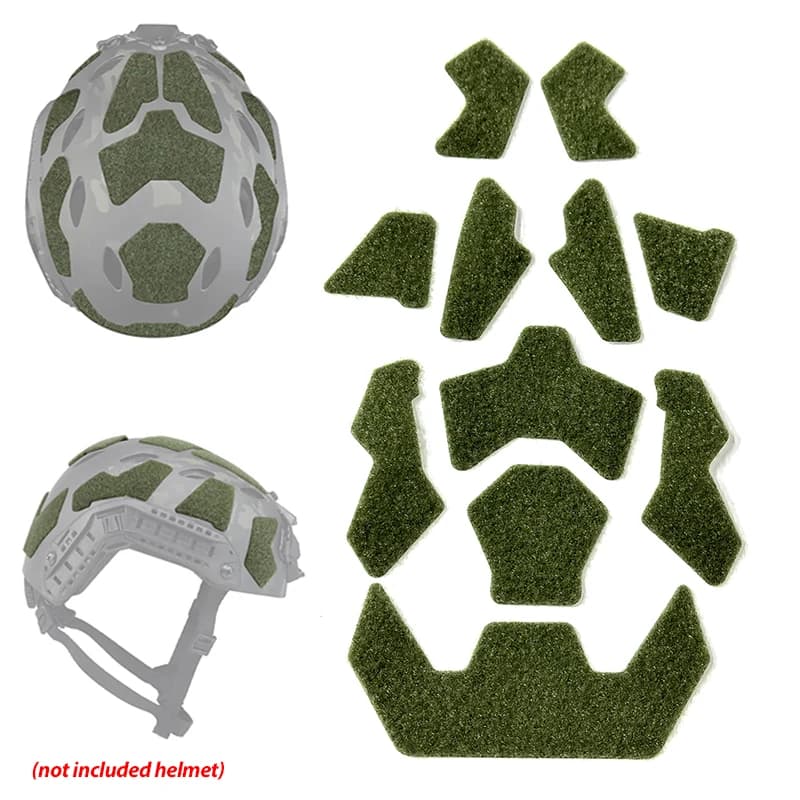 Adesivo magico per casco tattico VELOCE dal taglio super alto 11 pezzi/set adesivi imbottitura per casco con nastro universale in velcro per casco da calcio