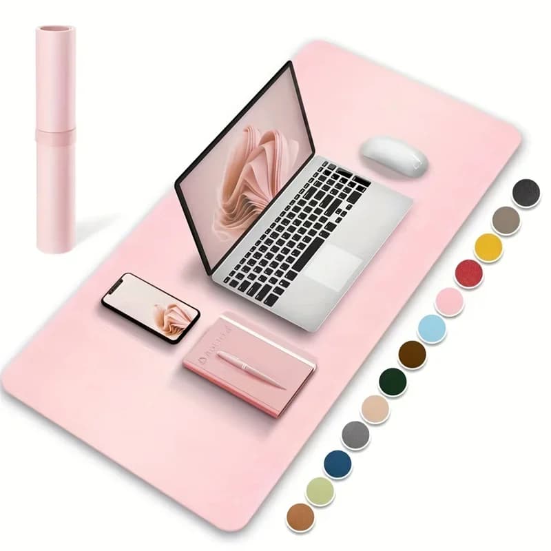 Protective Mat for Desk Large 600*300mm PU Leather Waterproof, Mouse and Keyboard Mat, Gaming Mousepad