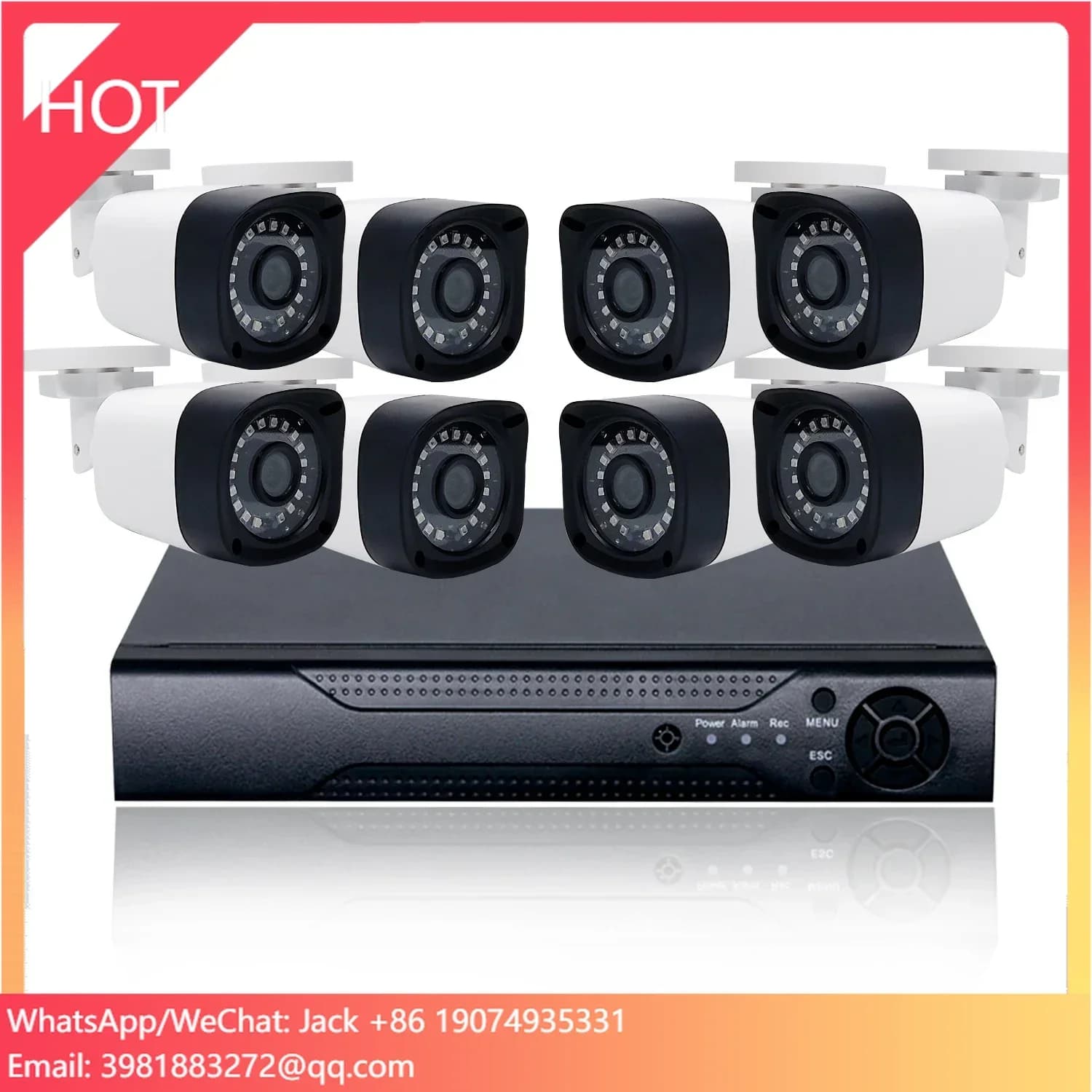 WESECUU Factory Price 5MP 8ch AHD DVR Kit CCTV System Camera External Security Camera Analog Bullet Camera