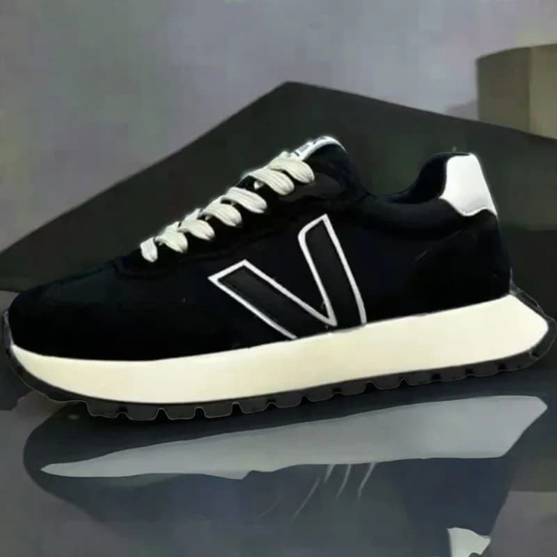 Scarpe Sportive da Uomo con Punta Rotonda Stile Forrest Gump, Nuove Scarpe Casual alla Moda e Comode, Scarpe con Suola Spessa per Aumentare l'Altezza, Modello Waffle