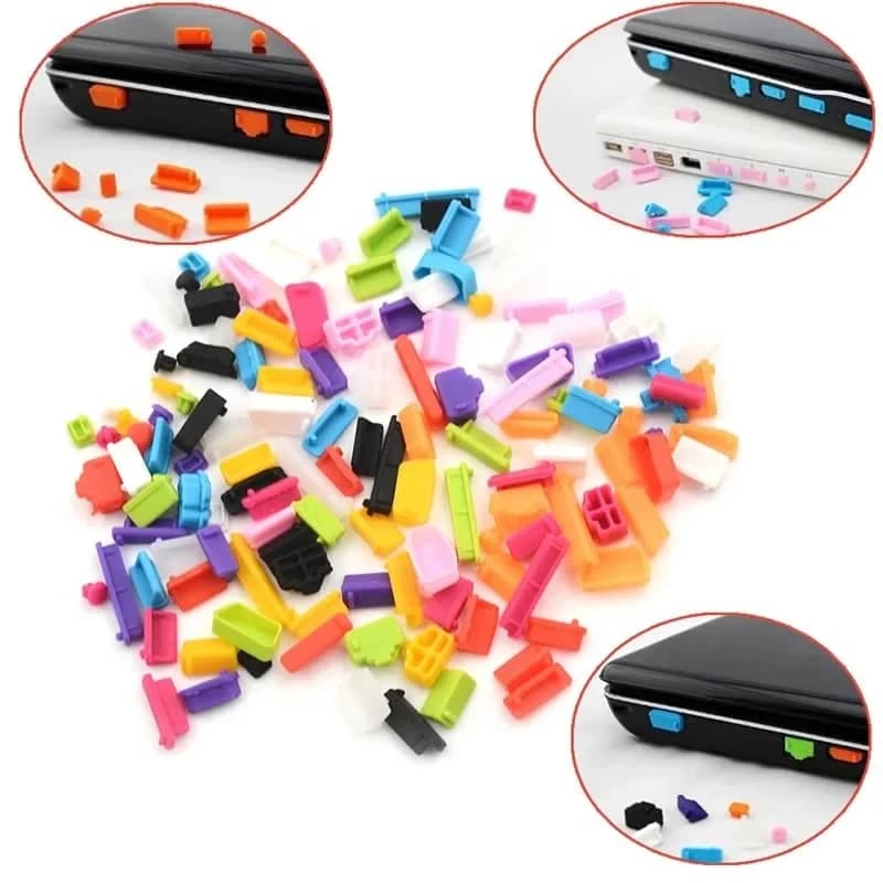 Set di 16 Tappi Universali Antipolvere in Silicone per Porte USB di Notebook e Computer Portatili