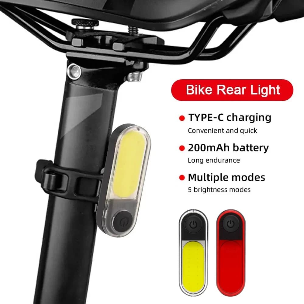 Luci posteriori per bici LED bicicletta ad alta luminosità ricaricabile MTB fanale posteriore per bici da strada lampada posteriore torce di avvertimento per ciclismo all'aperto