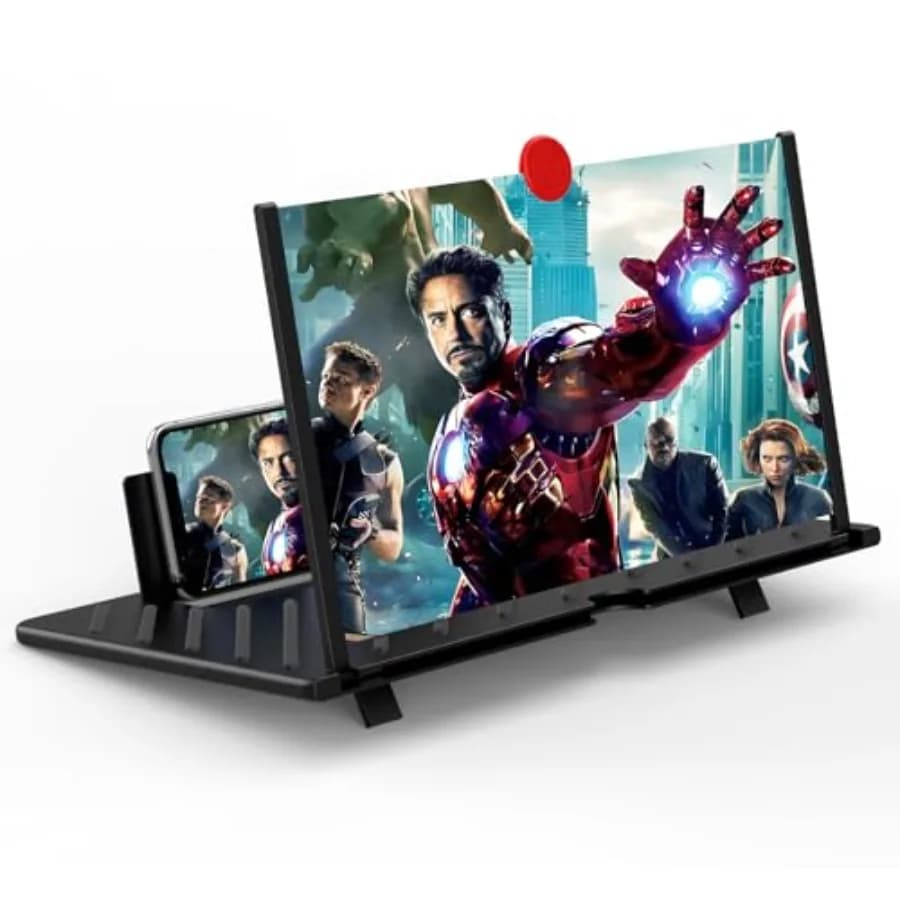 Lente d'ingrandimento da 20 pollici per cellulare, proiettore 3D, schermo ingranditore ed espansore per film, video e giochi, pieghevole.