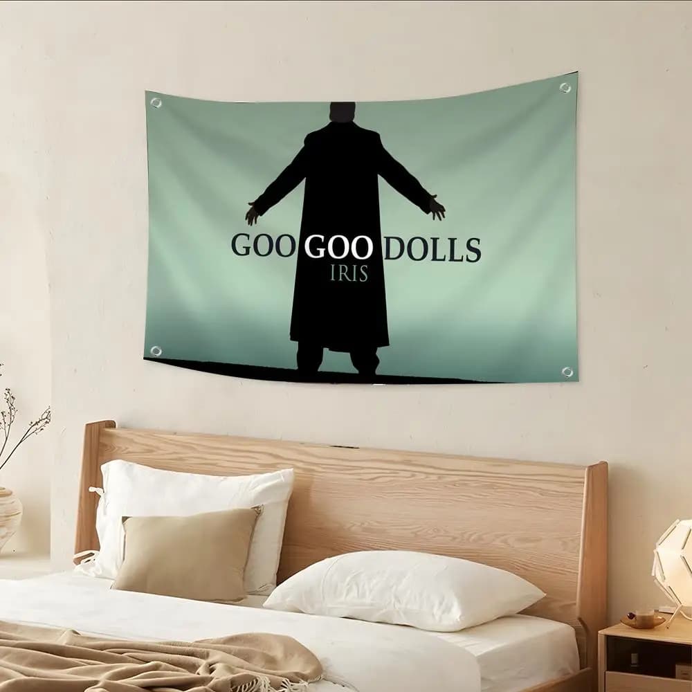 Bandiere della band pop rock The Goo Goo Dolls, decorazioni personalizzate per campeggio, giardino, camera, sfondi, arte da parete, regali per la famiglia