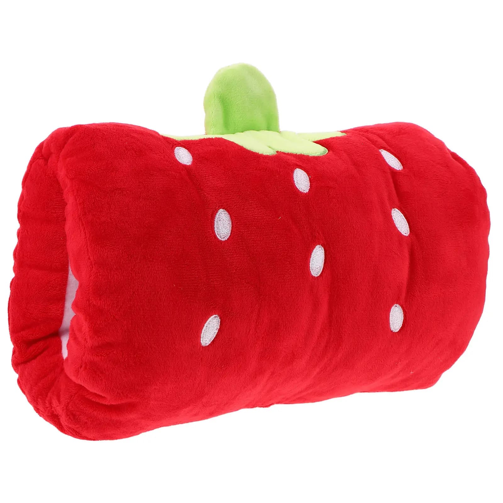 Strawberry Hand Warmer Pillow Cute Fruit Design Portable Compact Warm Comfort Pillow for Chilly Evenings Travel Birthday Present