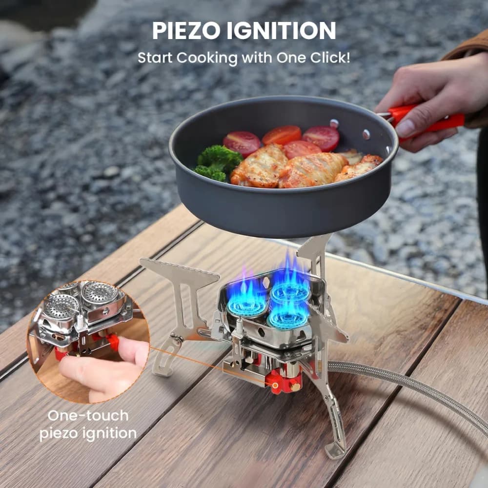 Portable outdoor burner Travel windproof camping cooker Light folding camping cooker Outdoor hiking Picnic Scaldavivande