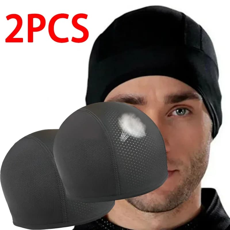1/2 pcs inner cap for biker helmet breathable hat fast drying quick racing cap under helmet cap motocross hat for motor helmet