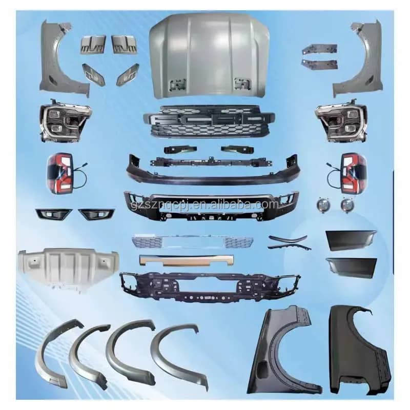 Nuovo Kit Carrozzeria per Ranger T9 2012-2023 a 22-23 Raptor, Paraurti Anteriore, Diffusore, Restyling, Accessori Auto Esterni Modificati