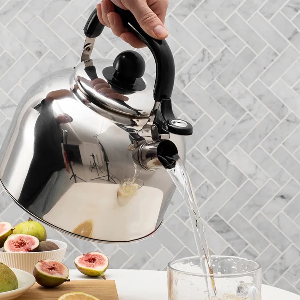 5L Stainless Steel Whistling Kettle Stovetop Tea Kettle for Gas Electric Induction Boil Water Quickly Elegant Design Easy Clean