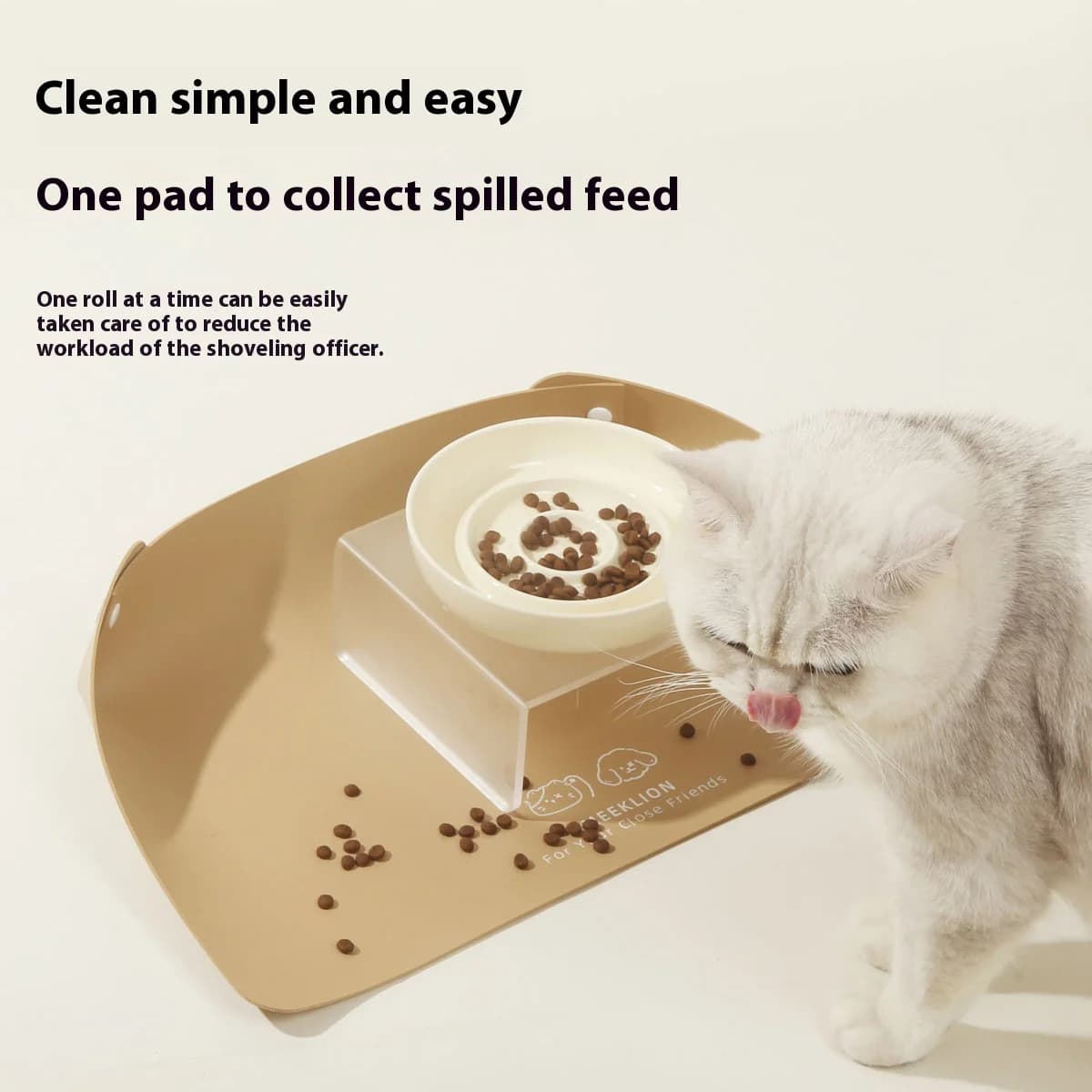Tovaglietta antiscivolo per animali domestici - Tappetino impermeabile per ciotola per gatti/cani in pelle PU, vassoio per alimentazione antiscivolo e resistente all'olio