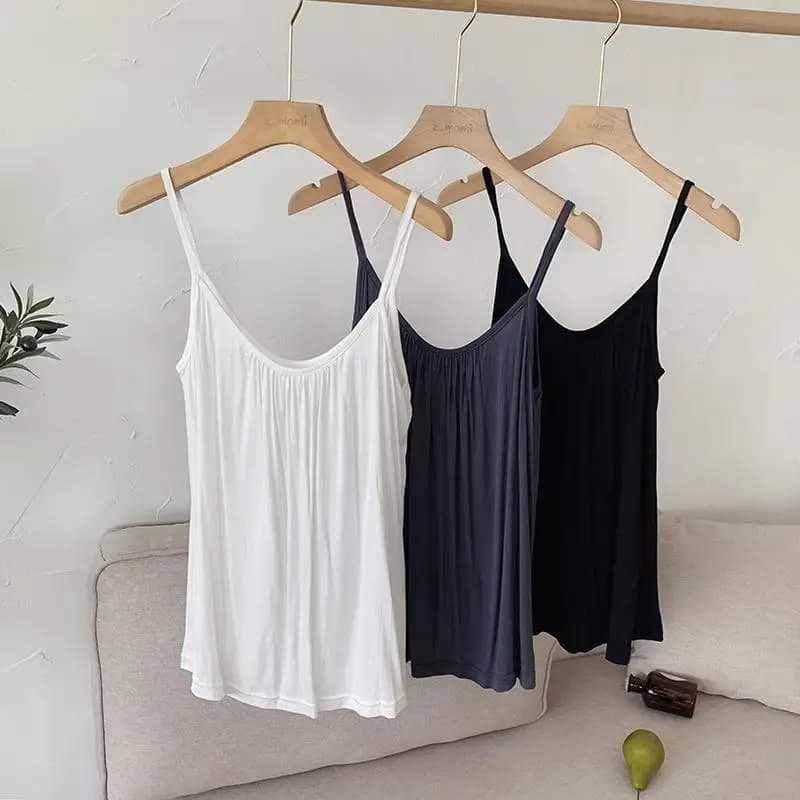plus Size Loose Strapless Vest Women Summer New Style Sleeveless Inner Wear Base Top Trendy Color Commute Style Polyest...