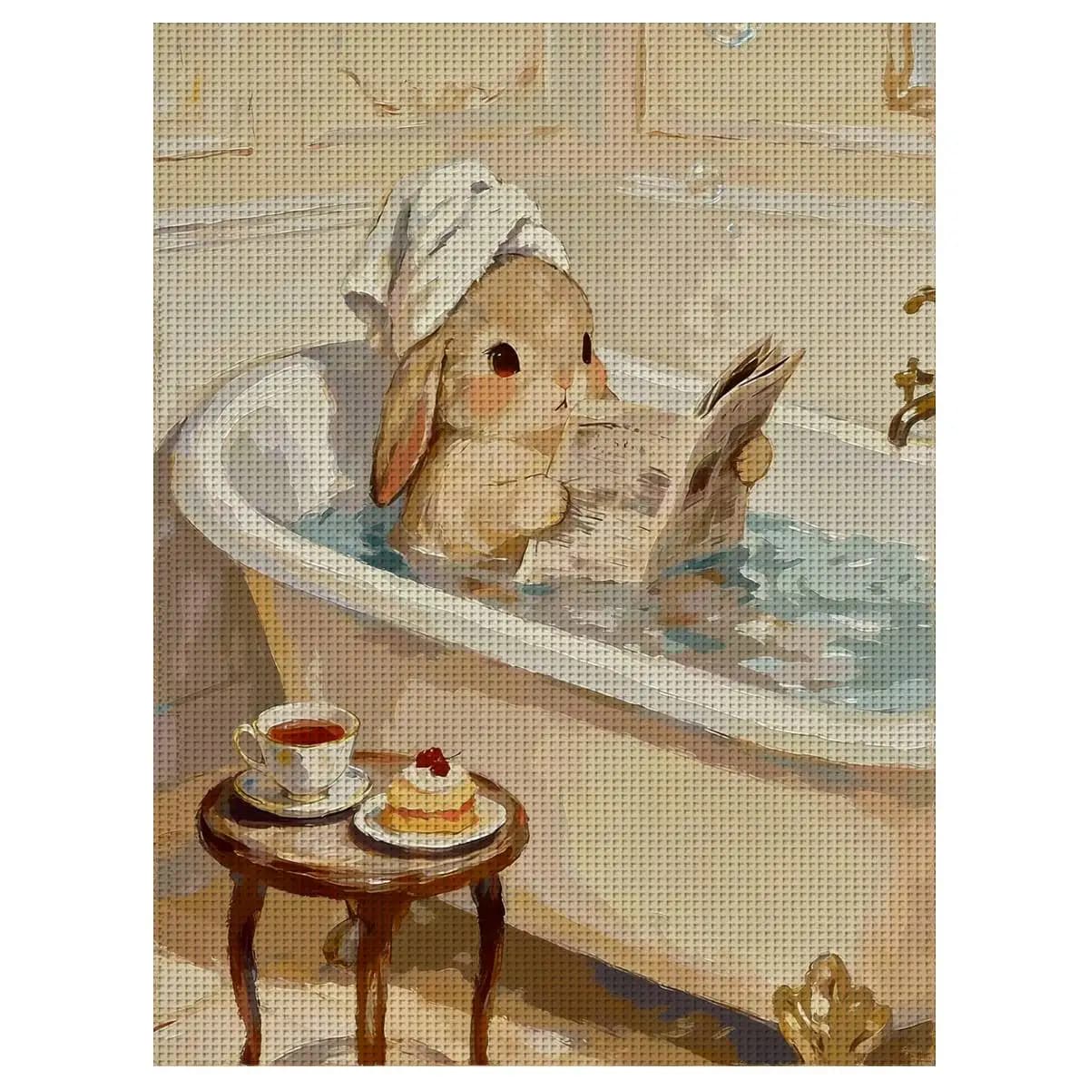 1pc 30X40CM/11.8*15.74inch Rabbit Stamped Cross Stitch Kit DIY Kit 11/14/16CT DIY Embroidered Set DIY Cross-Stitch Set