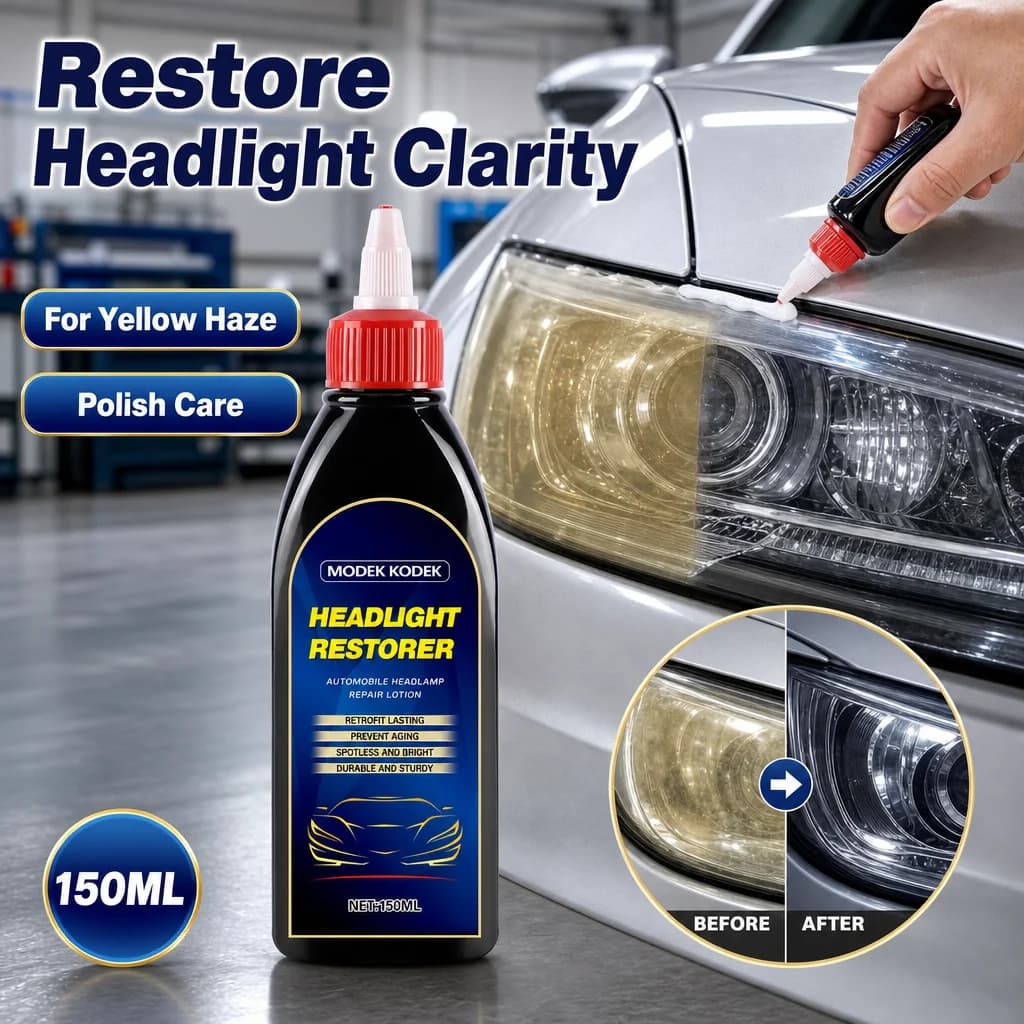 Headlight Restorer 150ml Automobile Headlamp Repair Lotion Cleans Yellowing Oxidation Clarity