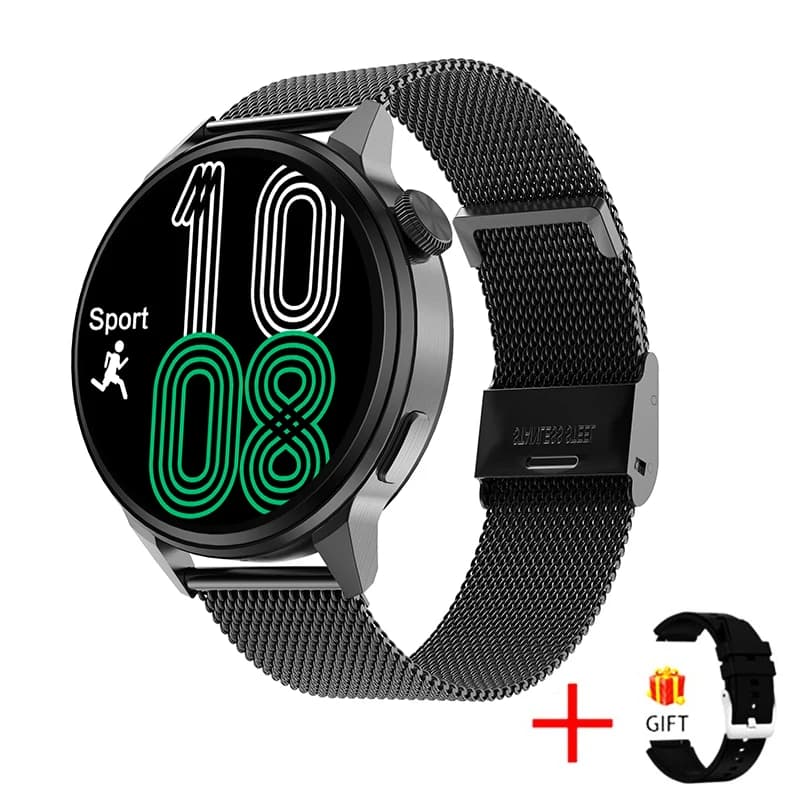 Smartwatch FOXBOX for Men with GPS, Movement Monitoring, ECG, Wireless Calls, NFC, AI Vocal Assistant, Special Offer, Smartwatch for Women