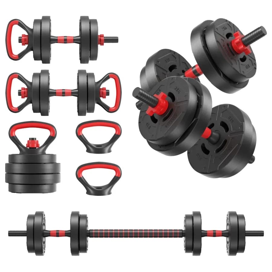 Adjustable Dumbbell Set Portable Design with Changeable Weight Plates and Non-Slip Handles for Home Gym Workouts