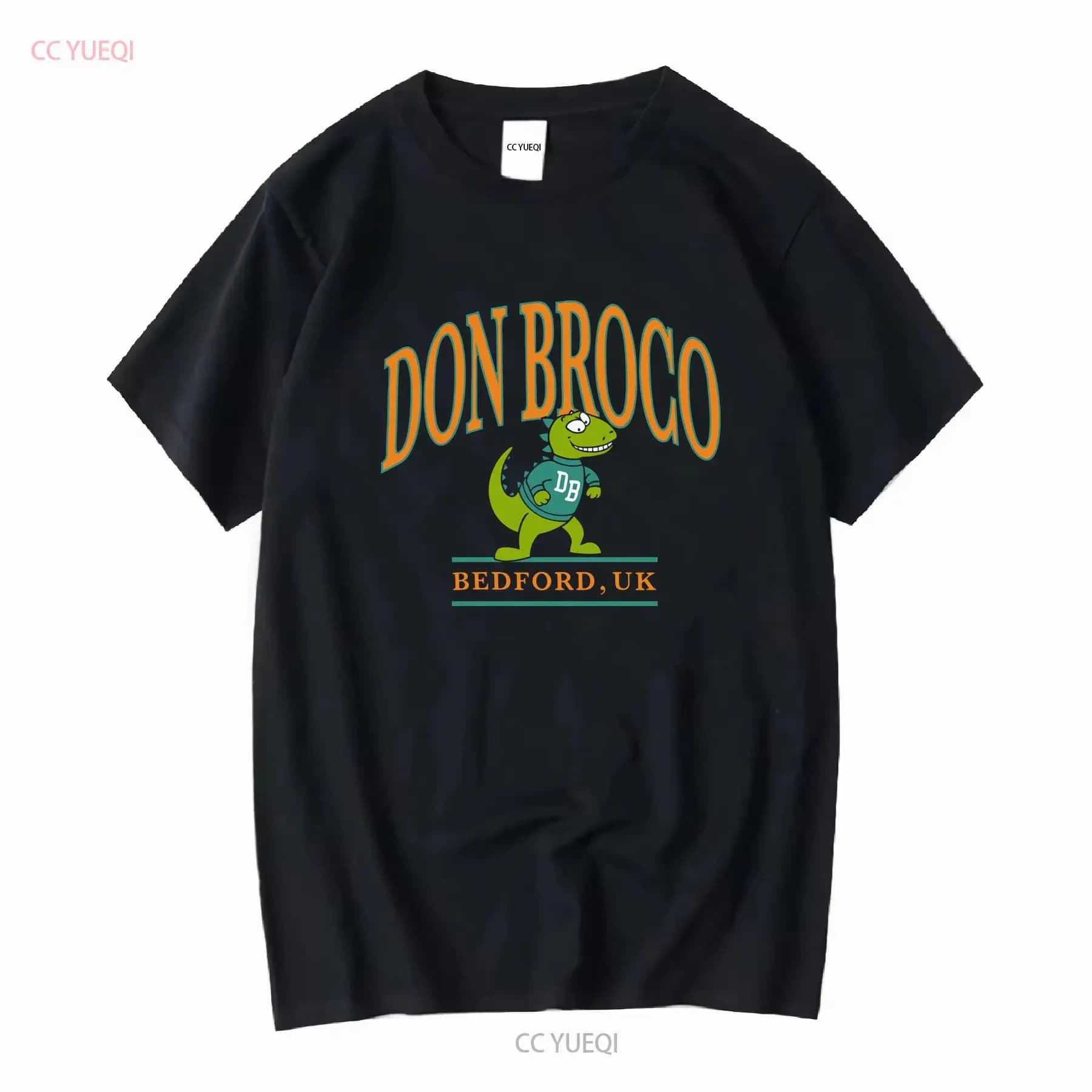 Don Broco Bedford Dinosaur T Shirt vintage Grafica lavata Traspirante homme Elegante Leggermente streetwear moda Unisex