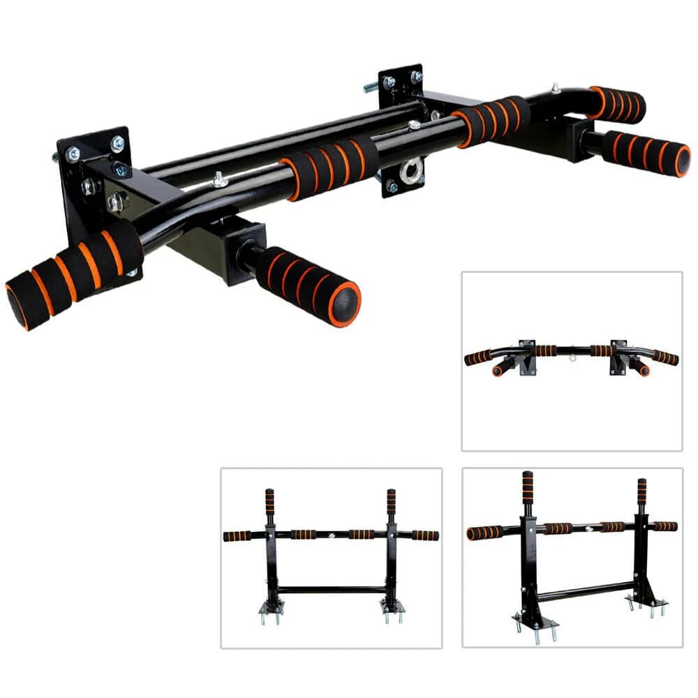 Indoor Traction Bar Set with Foldable Multifunctional Wall Mount for Durable Home Fitness Equipment