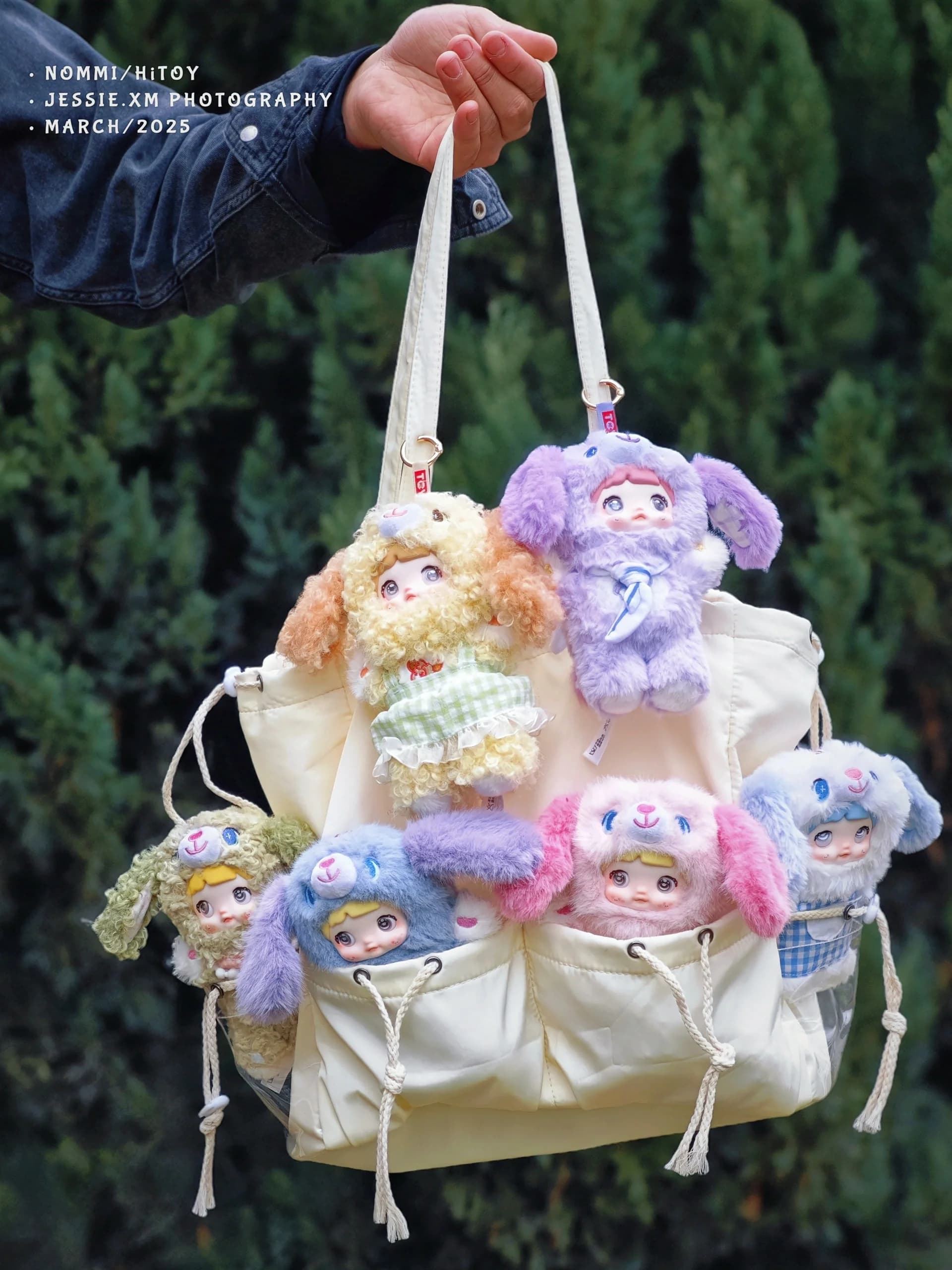 Nommi V5 Puppy Diary Series Scatola cieca in peluche Simpatiche orecchie di peluche Borsa per bambola Ciondolo Bambola compagno di sonno Regali a sorpresa misteriosi