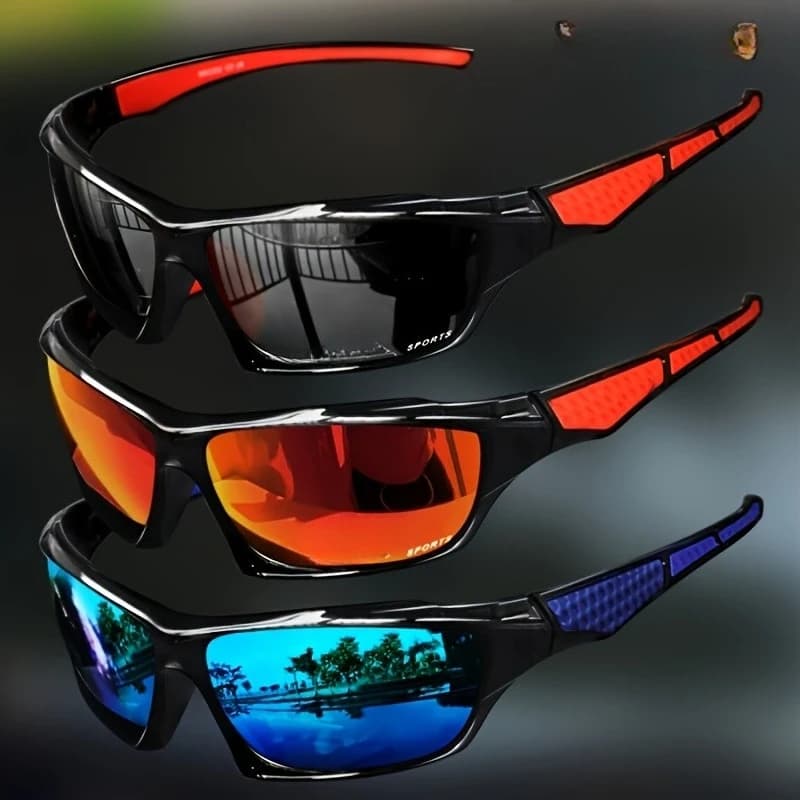 3 pieces of new fashionable men's sunglasses, street style design, beach accessories