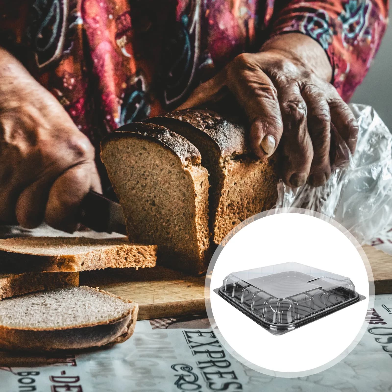 2 Pezzi Contenitore Trasparente per Pasticceria, Scatola per Alimenti con Coperchio per Torte, Croissant, Biscotti e Prodotti da Forno