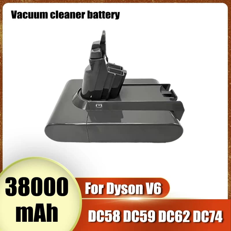 For Dyson V6 DC58 DC59 DC62 DC74 SV09 SV07 SV03 battery replacement, 21.6V 38000mAh