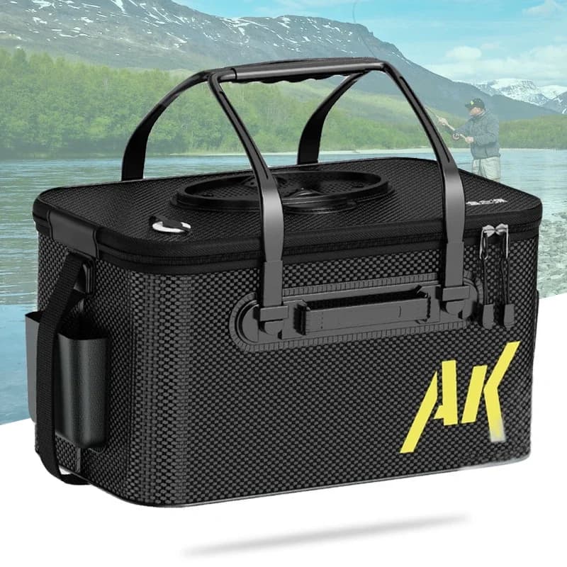 40/45/50cm Folding Fish Live Buckle Fishing Bags Multi-Use Camping Lobster Water Tank Fishing Equipment Addensed Fishing Box