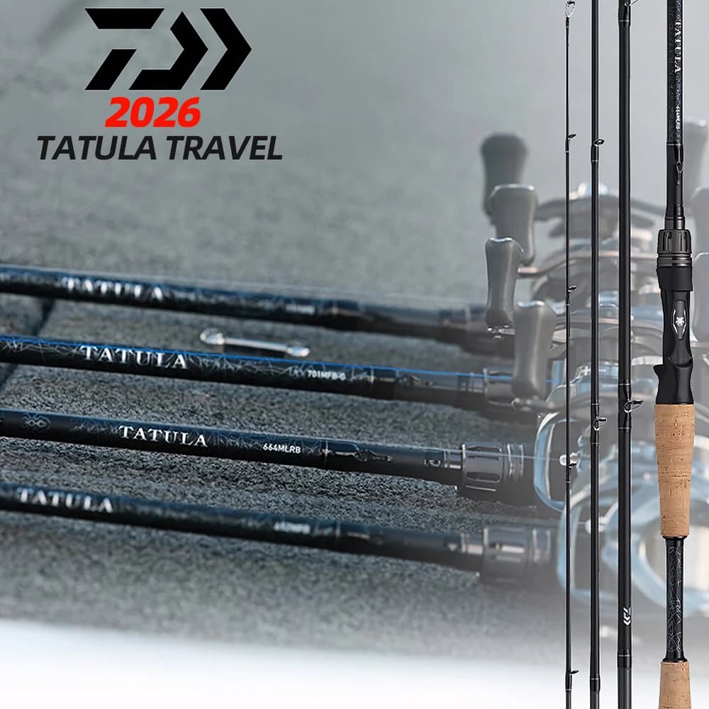 Canna da Pesca DAIWA TATULA TRAVEL 2026 4S Spinning/Casting per Lure Bass, Azione Rapida, in Fibra di Carbonio per Acqua Salata e Dolce