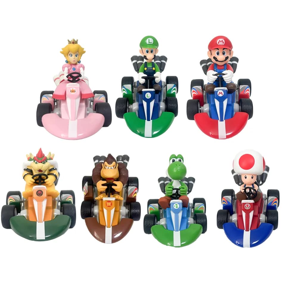 2026* Statuetta Mario Kart, Auto di Mario, Action Figure Cartoon, Simpatico Modello in PVC, Ornamenti da Scrivania, Giocattoli Decorativi, Regali di Natale