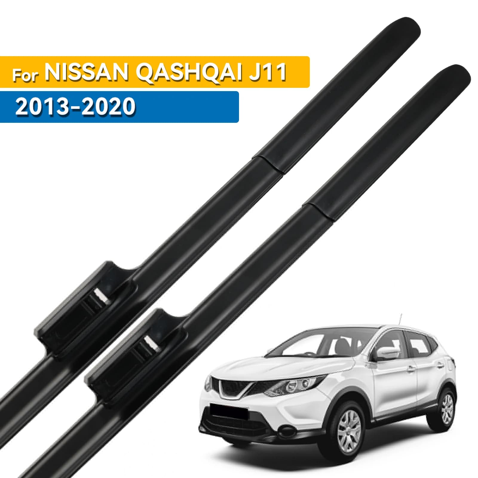 Erick's Wiper LHD Front Wiper Blades For Nissan Qashqai J11 2013 - 2020 Windshield Windscreen Clean Window Rain Brushes 26"+17"