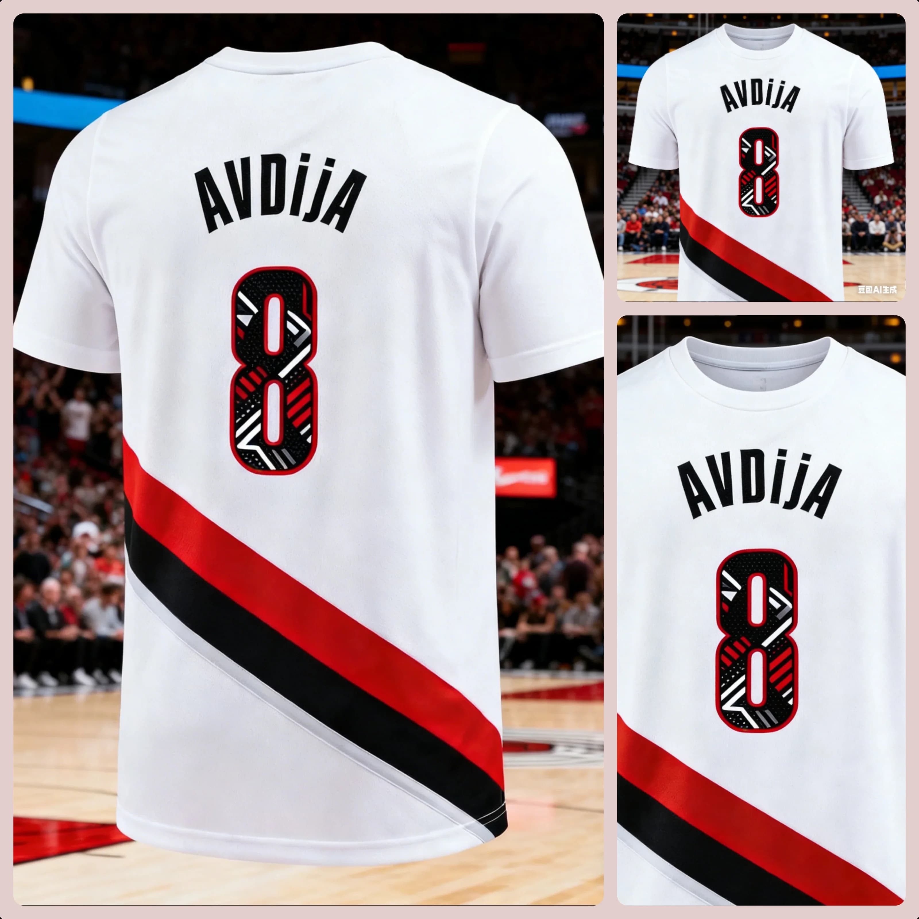 2026 Maglia da basket Deni Avdija 3D AI da uomo Allenamento giovanile Abbigliamento sportivo ad asciugatura rapida per uomo Top sportivo leggero e traspirante