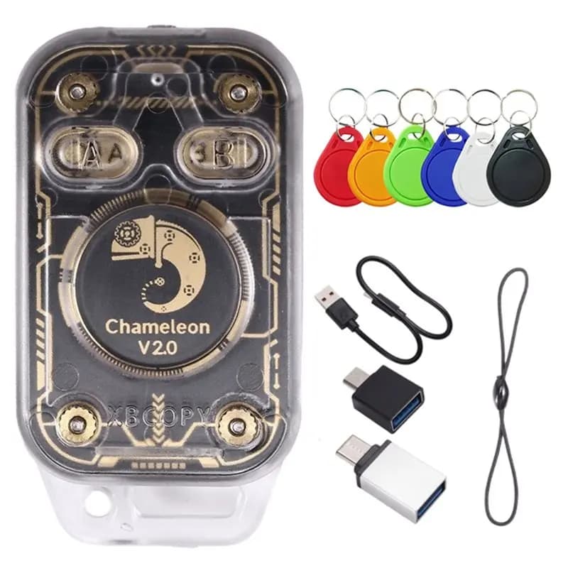【BRILLIANT】 Emulatore Lettore di Chip RFID Ultra V2.0 Chameleon + Duplicatore NFC Portachiavi 6XUID 125K 13.56Mhz Decodifica Carte