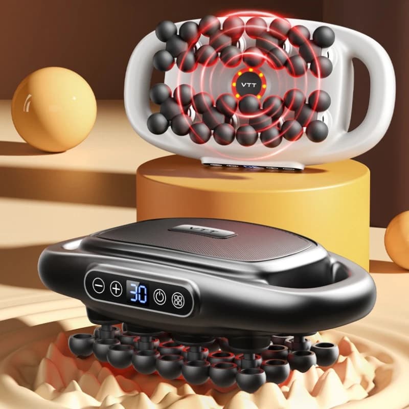 32-Head Fascia Gun High-Frequency Vibration Body Massage Gun Waist and Back Massager Neck Shoulder Massagers Muscle Relaxation