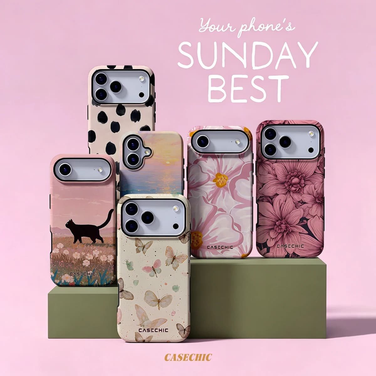 Blush Butterfly Wings For Case For iPhone 17 16 15 14 Plus 13 Pro Max Shockproof Hard Cover CaseChic