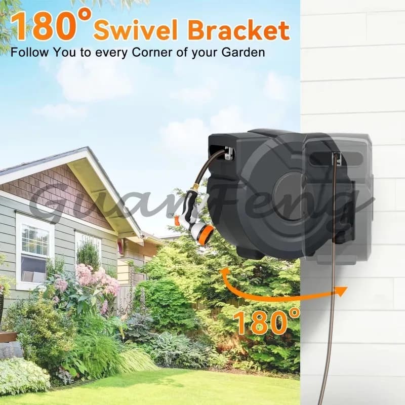 Automatic Portable Hose Reel Garden Tool 25M Flexible Telescopic Type