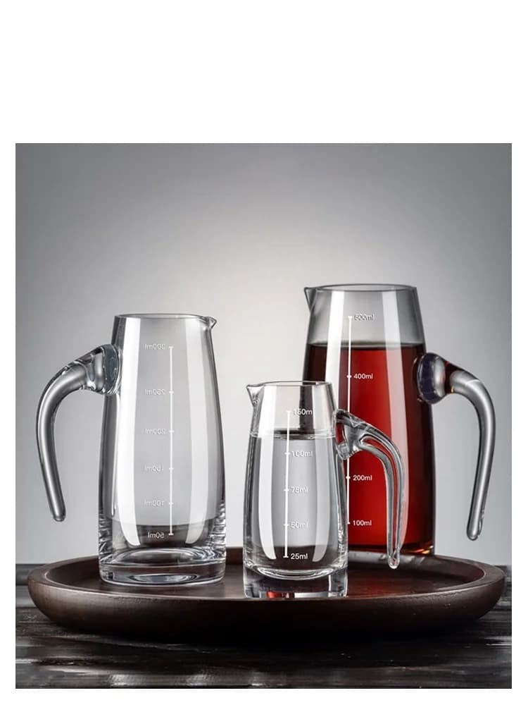 U Mi LIVING Strumento per Versare Liquori in Vetro Cristallo, Dispositivo per Dividere Vino Bianco, Utensili da Bar per Uso Domestico, Misurazione Alcol