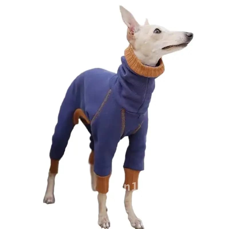 Whippet Vestiti Lunghi Cane Inverno Caldo Pigiama Tutina Dolcevita Pagliaccetti a Quattro Gambe Levriero Cani di Grandi Dimensioni per Manica Media Tuta