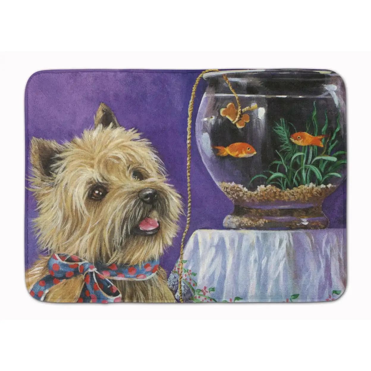 Carolines Treasures PPP3252RUG Cairn Terrier Gone Fishing Bath Mat Machine Washable Anti-fatigue Memory Foam Kitchen
