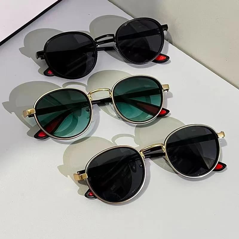 Vintage Steampunk Sunglasses Men Round Casual Alloy Metal Eyewear Retro Women Sun Glasses New Goggles UV400 Oculos De Sol