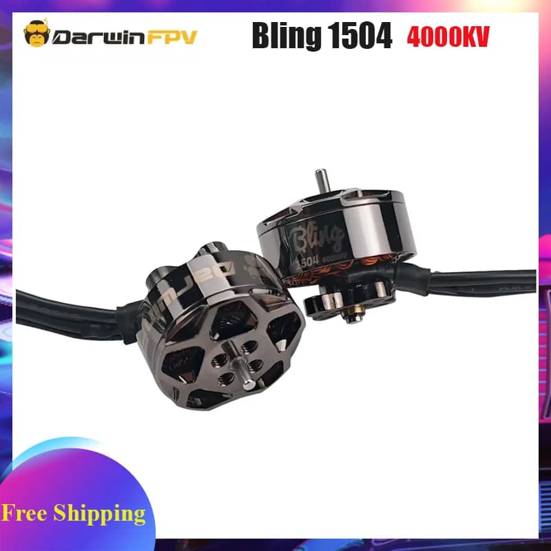 Brushless DarwinFPV Bling 1504 4000KV for RC FPV Racing drones, Parts and Accessories for Multirotors, Hot Sale